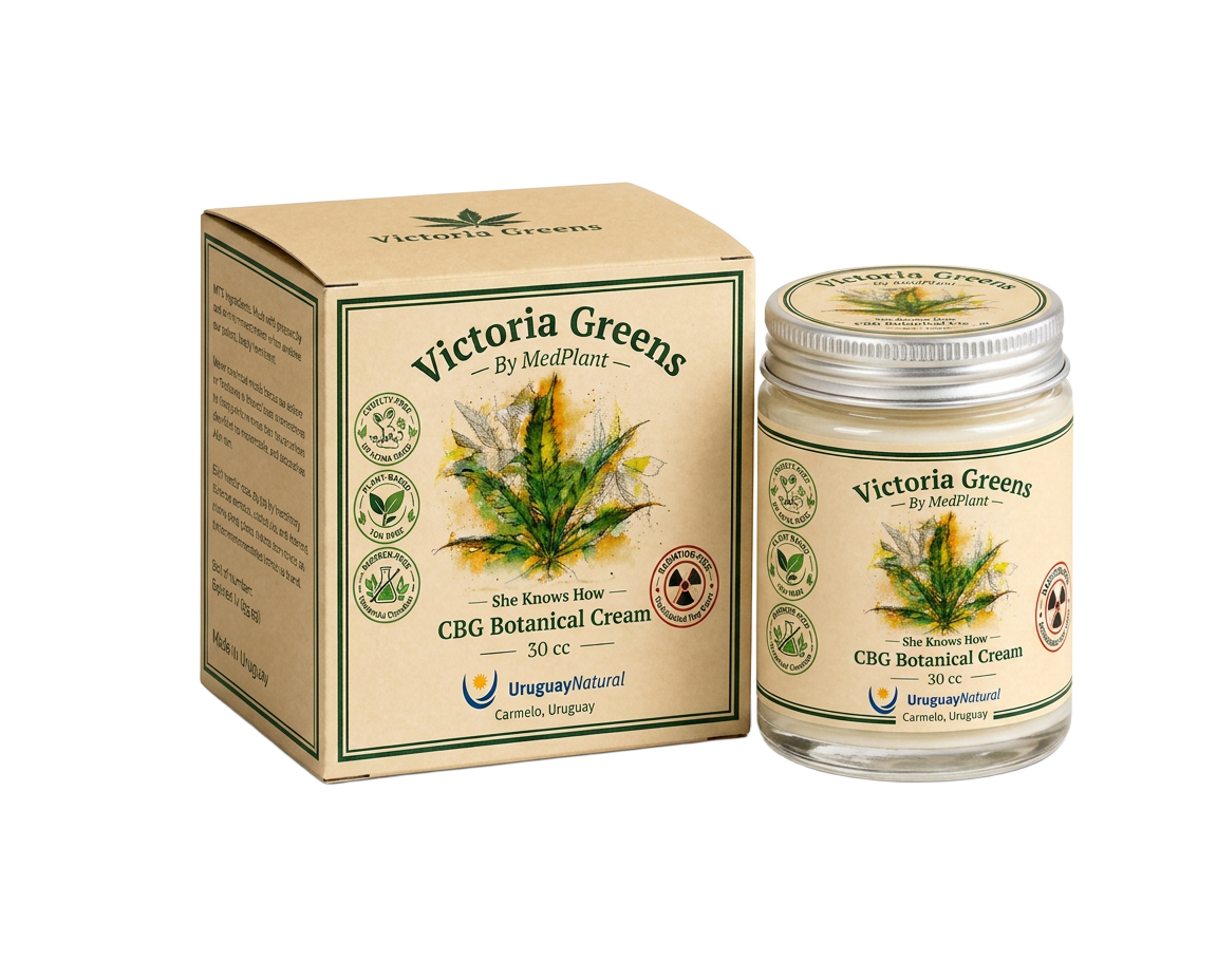 Victoria Greens CBG Botanical Cream — box and jar
