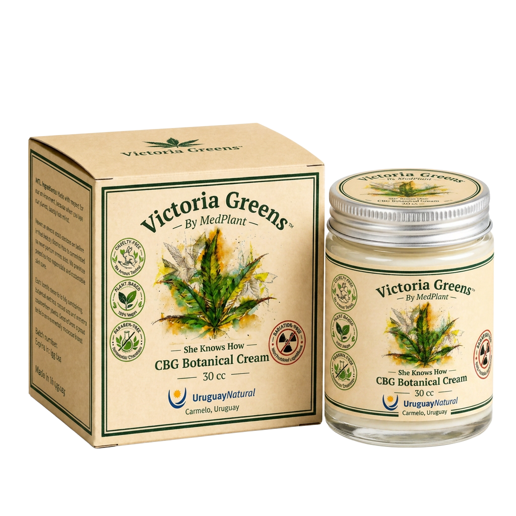 Victoria Greens CBG Botanical Cream — box and jar